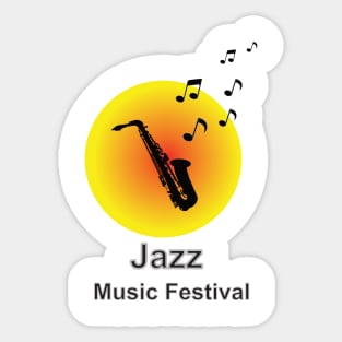 Saxophone used in jazz music Sticker
